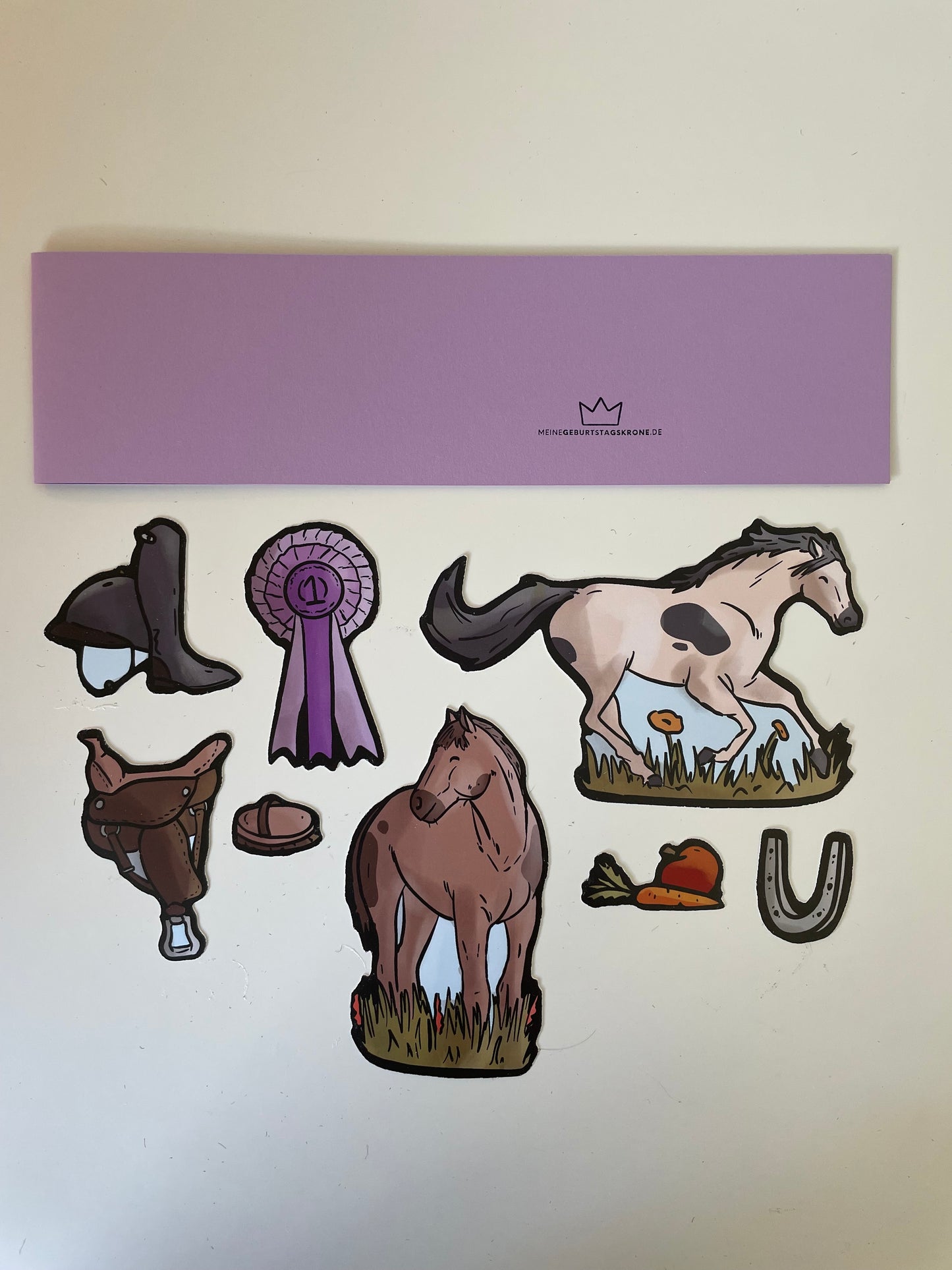 Pferde-Mottoparty Krone für Kinder, plastikfrei produziert